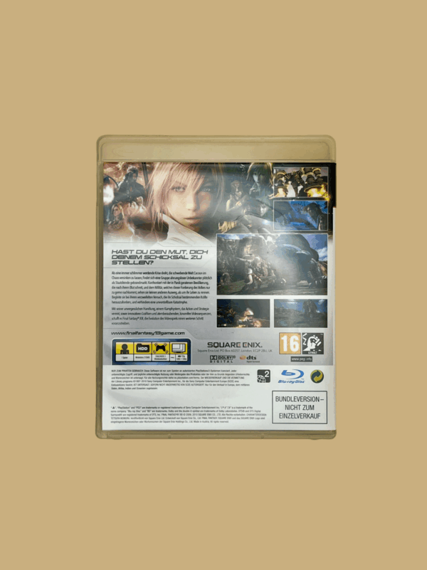 Playstation 3 final fantasy xiii limitierte sammler edition game back