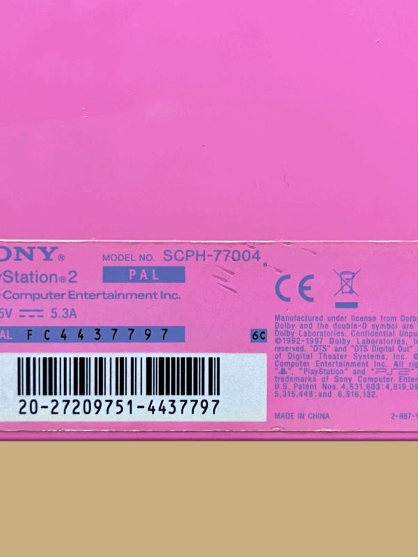 Sony Playstation 2 (PS2): Slim Pink (Model SCPH-77004) - Image 3