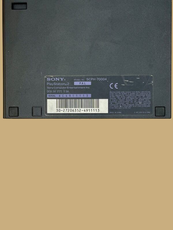 Sony Playstation 2 (PS2): Slim Schwarz (Model SCPH-70004) – Bild 3